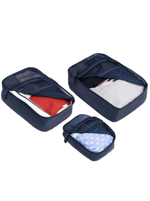 Lipault Lipault Travel Accessories Set Of 3 Packing Cubes  Navy